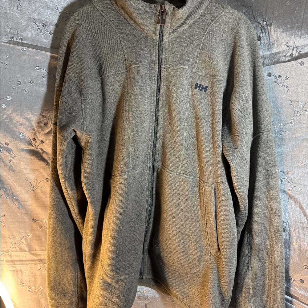 Helly Hansen Men's Zip-Up Sweater Jacket — Olive Green
